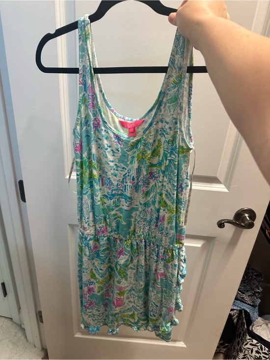 Lilly Pulitzer Dresses & Skirts - Lilly Pulitzer Aqua Floral Print Mini Dress